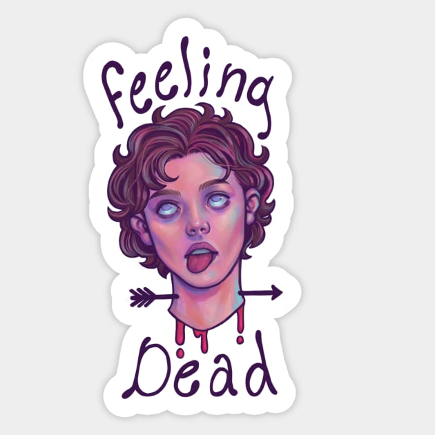 Feeling Dead Sticker by Lavendelapfel